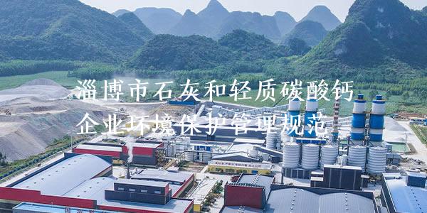 淄博市石灰和轻质碳酸钙企业环境保护管理规范