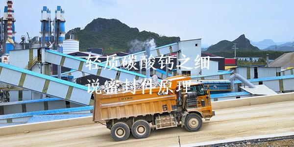 轻质碳酸钙之细说密封件原理
